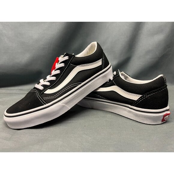 Vans boys Old Skool Casual Sneakers Canvas Black White Size 5.5 NEW IN BOX! - Picture 5 of 6
